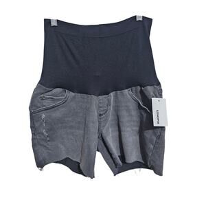 NEW Sonoma Maternity Denim Shorts Full Coverage Belly Band Size 8 MAT  (893)